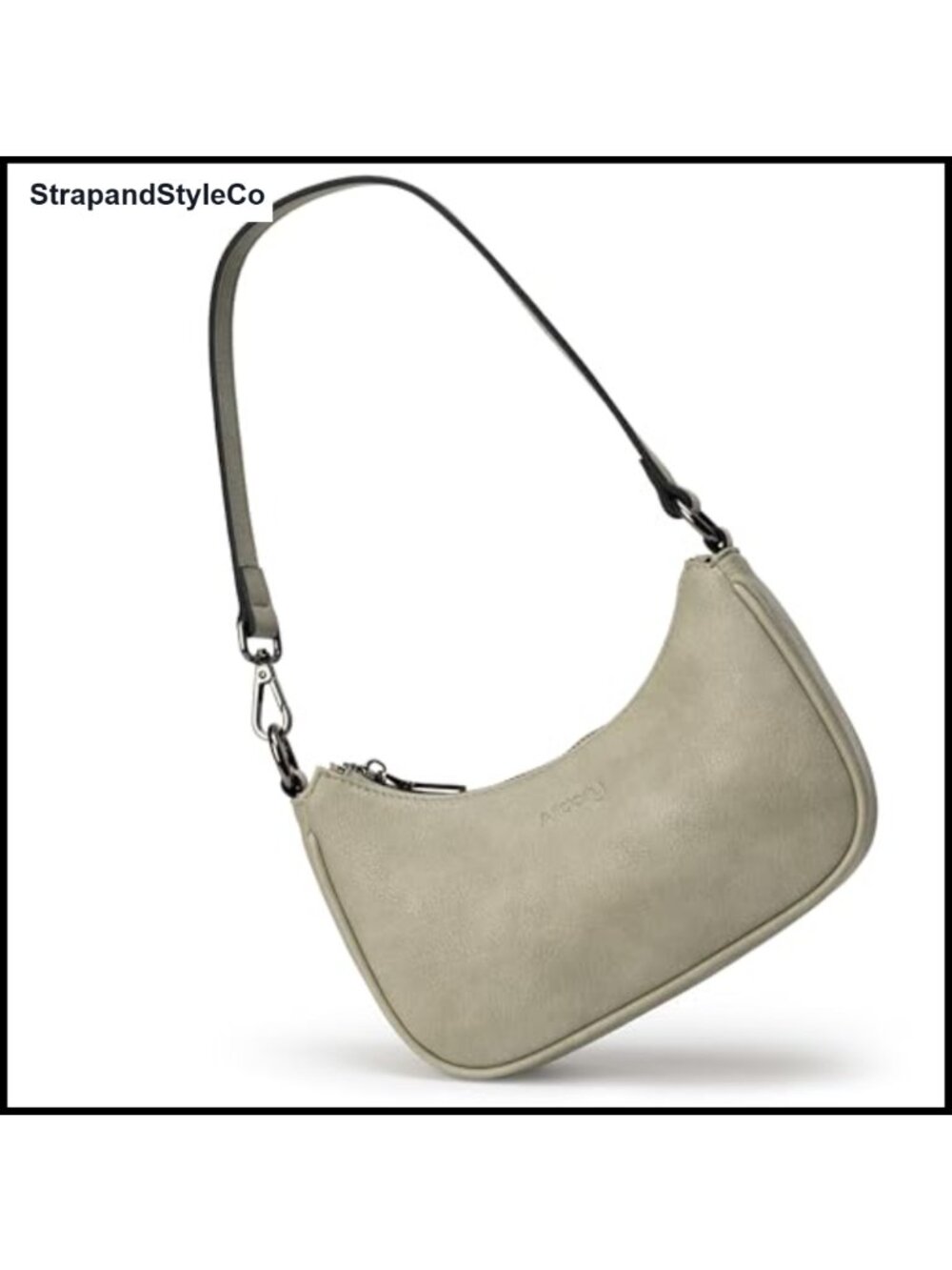 Vegan Leather Mini Crescent Hobo Shoulder Bag Lightweight Cute Purse